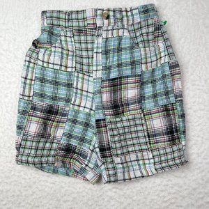 Toddler Boy's Izod Madras Shorts Sz 24M Plaids Front Pockets Elastic Waist